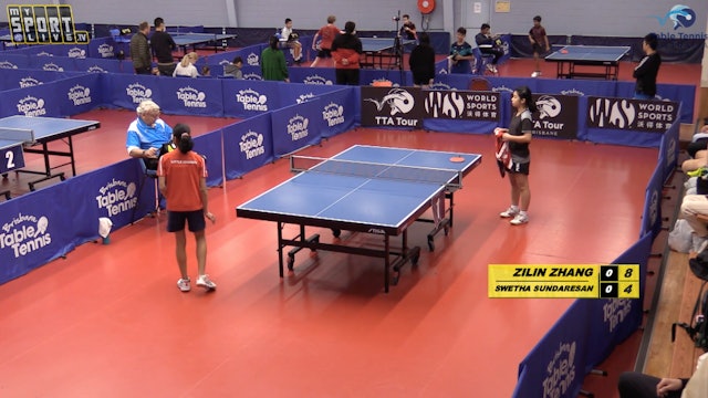 U15 Girls' Singles: Zilin Zhang vs. Swetha Sundaresan