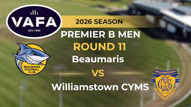 VAFA 2026 R11 PREM B Men's Beaumaris ...