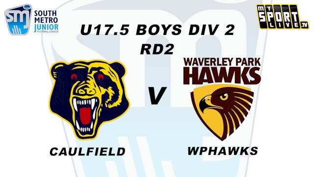 2024 SMJFL RD2 U17.5 Boys Div 2 Caulfield Bears v Waverley Park Hawks