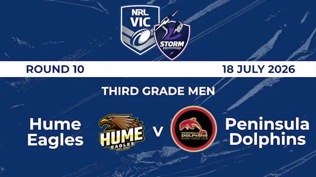 H1 RD10 Third Grade Men - Hume Eagles...