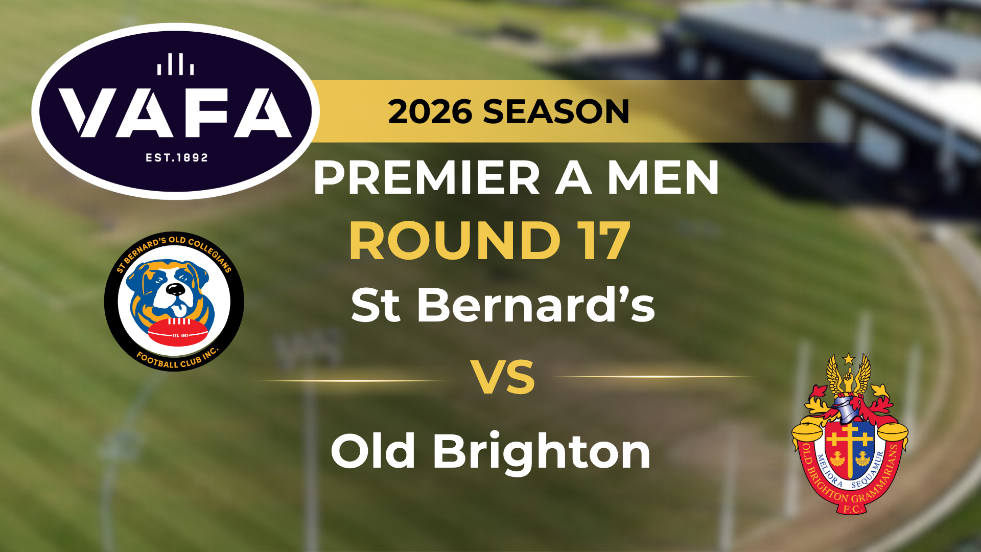 VAFA 2026 R17 PREM A Men's St. Bernard's V Old Brighton