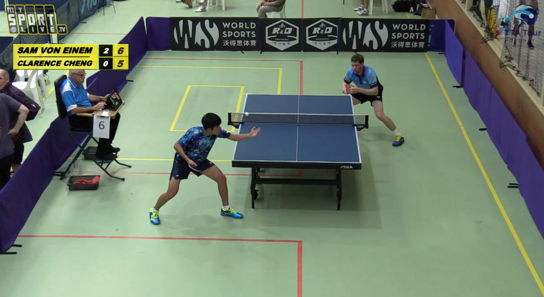 Sam Von Einem v Clarence Cheng - Men's Singles Round of 16