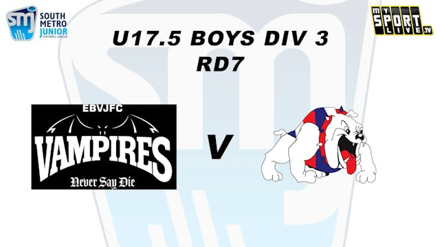 2024 SMJFL RD7 U17.5 Boys Div 3 E Bri...