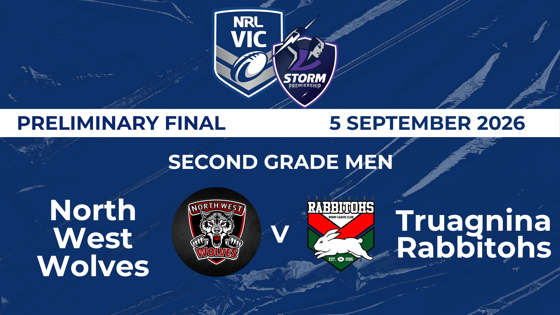 H2 2026 PF PREM Second Grade Men North West Wolves V Truagnina Rabbitohs