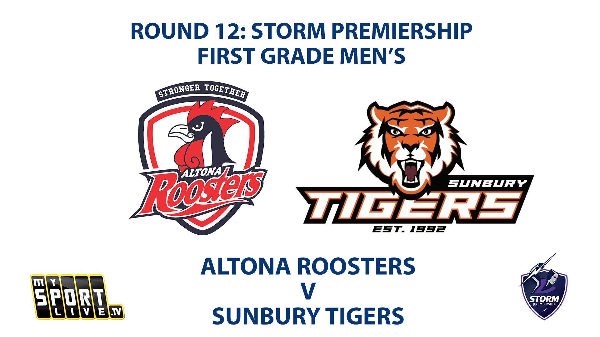 2023 RD12 First Grade Men's: Altona Roosters  vs Sunbury Tigers 