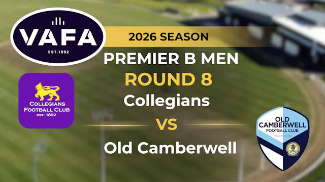 VAFA 2026 R8 PREM B Men’s Collegians ...