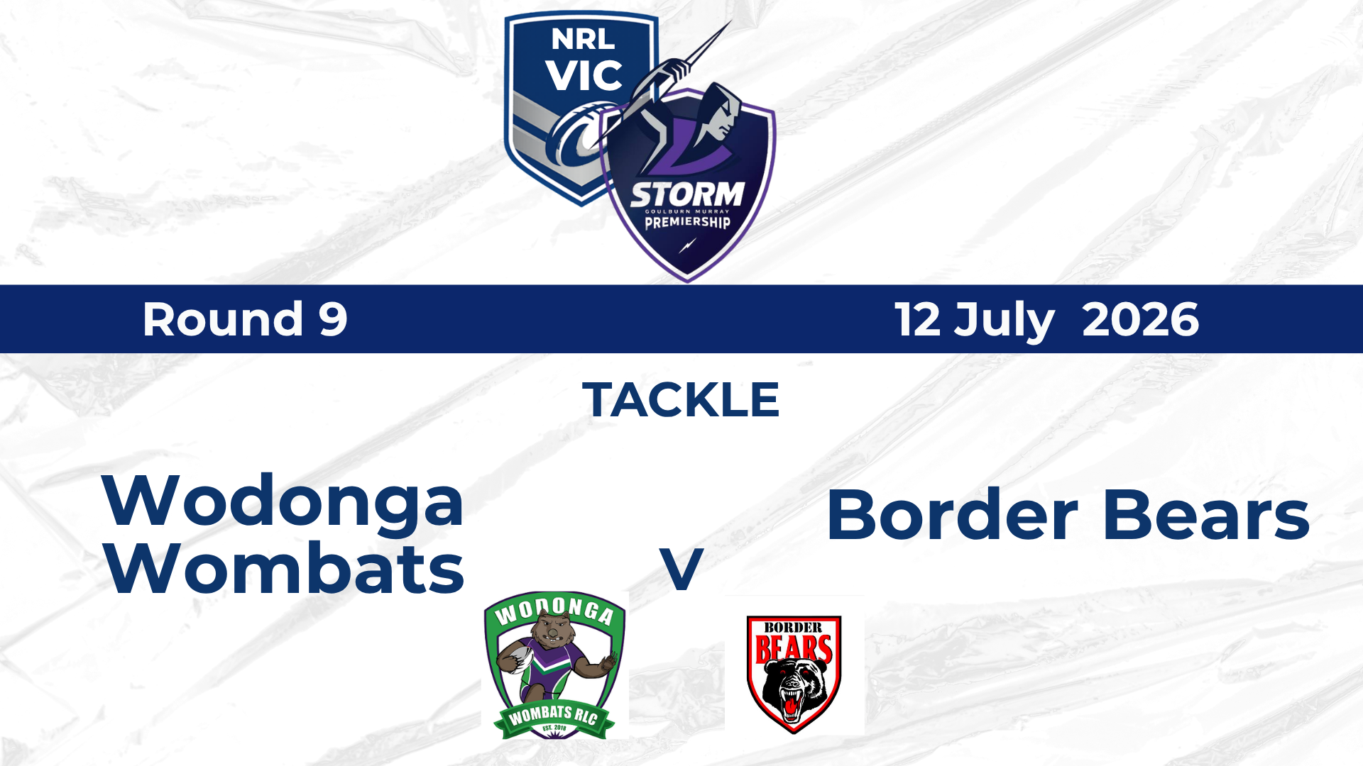 H2 2026 R9 MENS TACKLE - Wombats vs Bears