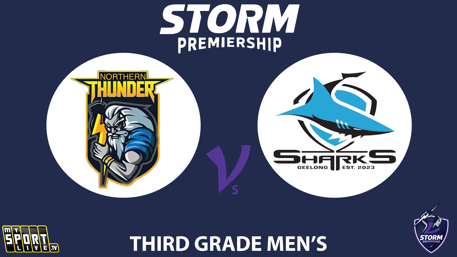 H2 2024 R9 Third Grade Men's: Northern Thunder vs. Geelong Sharks