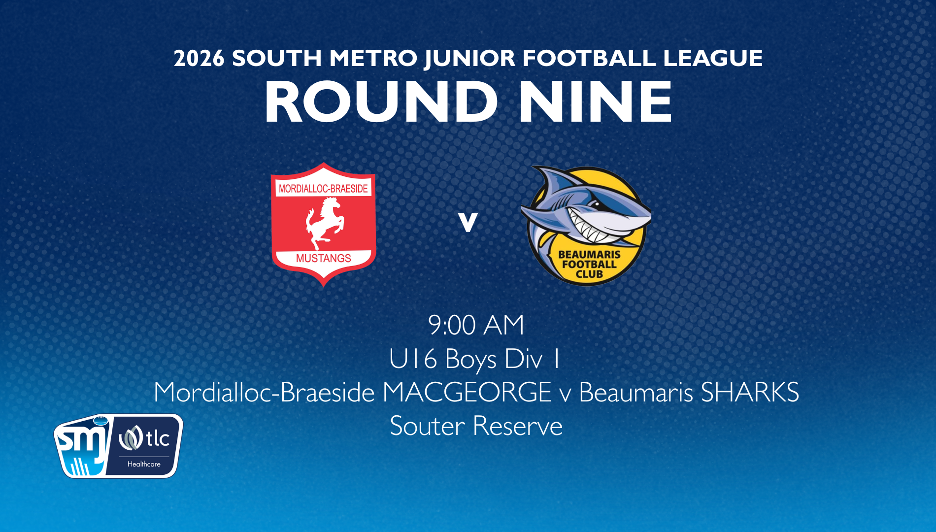 SMJFL R9: U16 Boys - Mordi-Brae MacGeorge v Beaumaris Sharks
