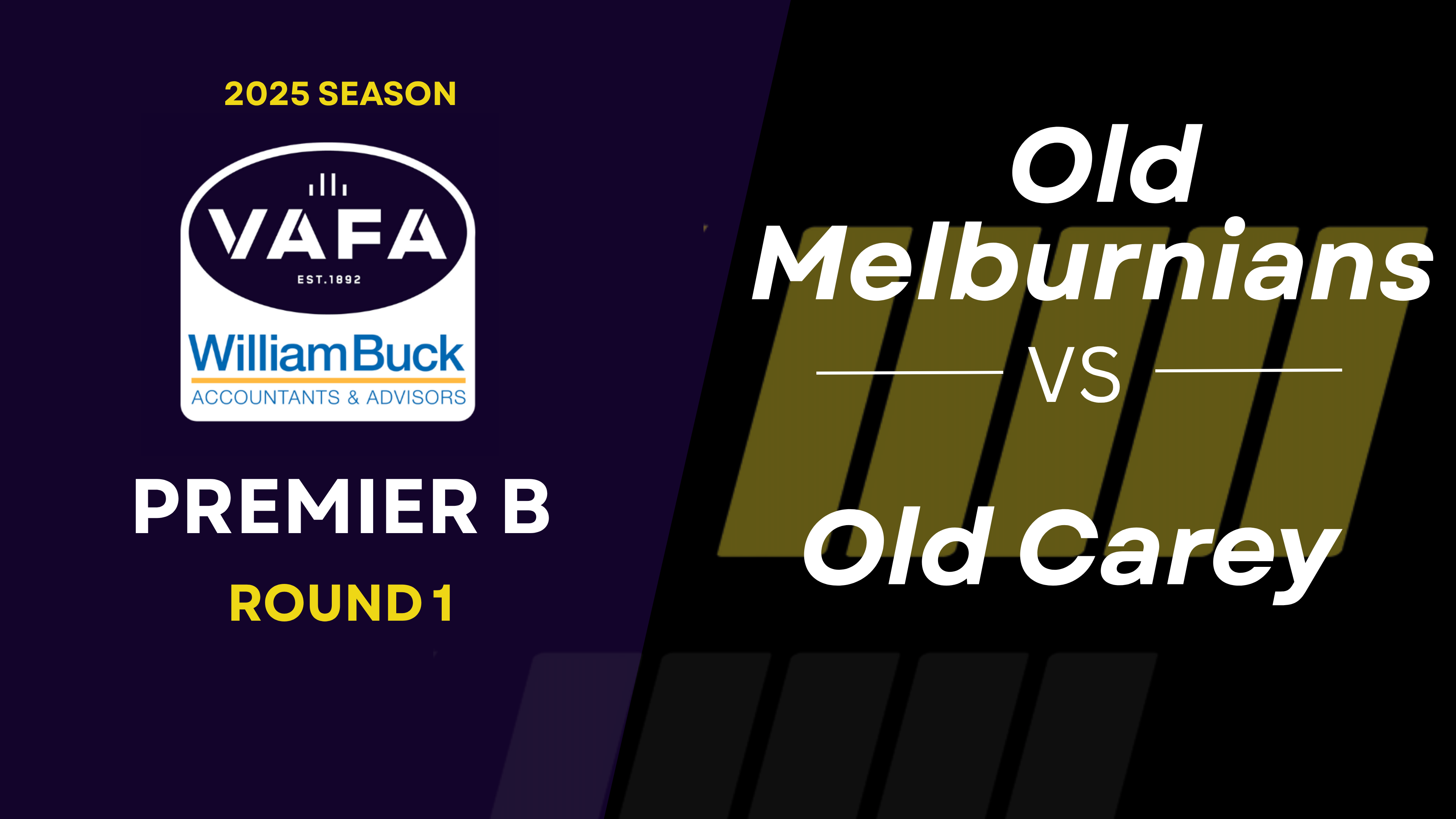 RD1 PREM B Old Melburnians vs. Old Carey