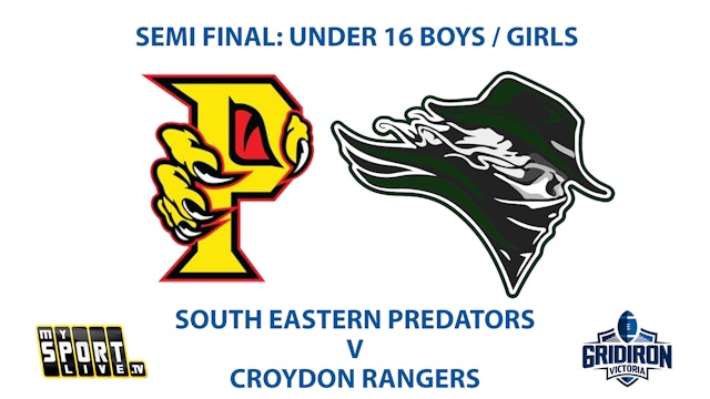 SEMI FINAL: GV Under 16 Boys / Girls - Predators v Rangers