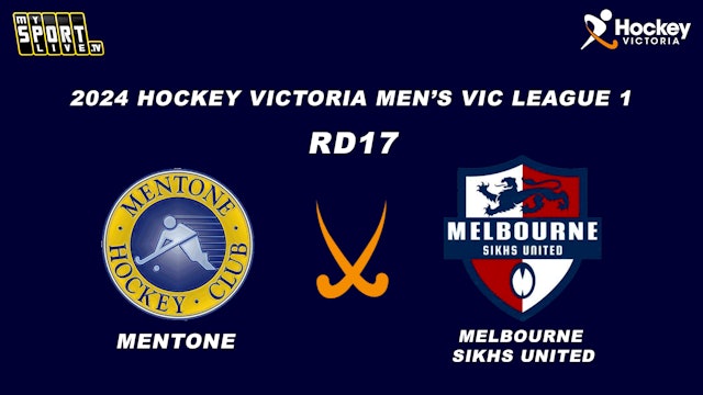 2024 HV Men's Vic League 1 RD17 - Mentone v Melbourne Sikhs United