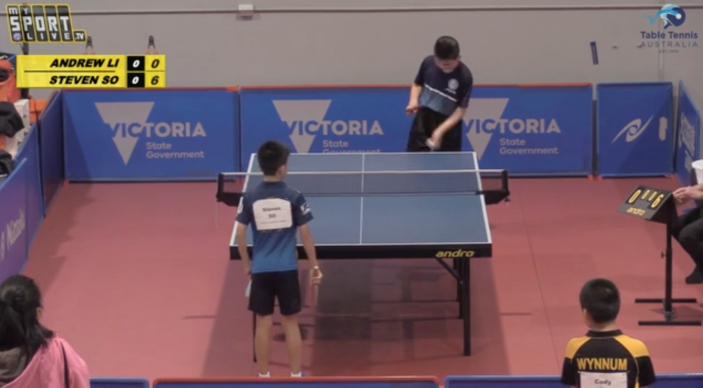 Hopes Boys' Singles QF Andrew Li (NSW) vs. Steven So (SA)