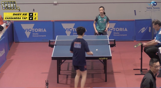 Hopes Girls' Singles Daisy Xie (NSW) vs. Cassandra Yap (VIC) Match 1