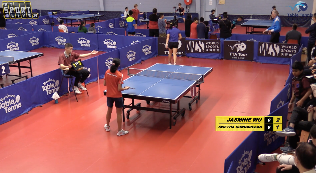 U15 Girls' Singles: Jasmine Wu vs. Swetha Sundaresan