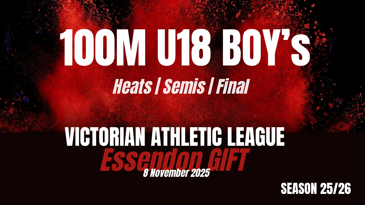 Essendon 100m U18 Boys Combined Heats Final