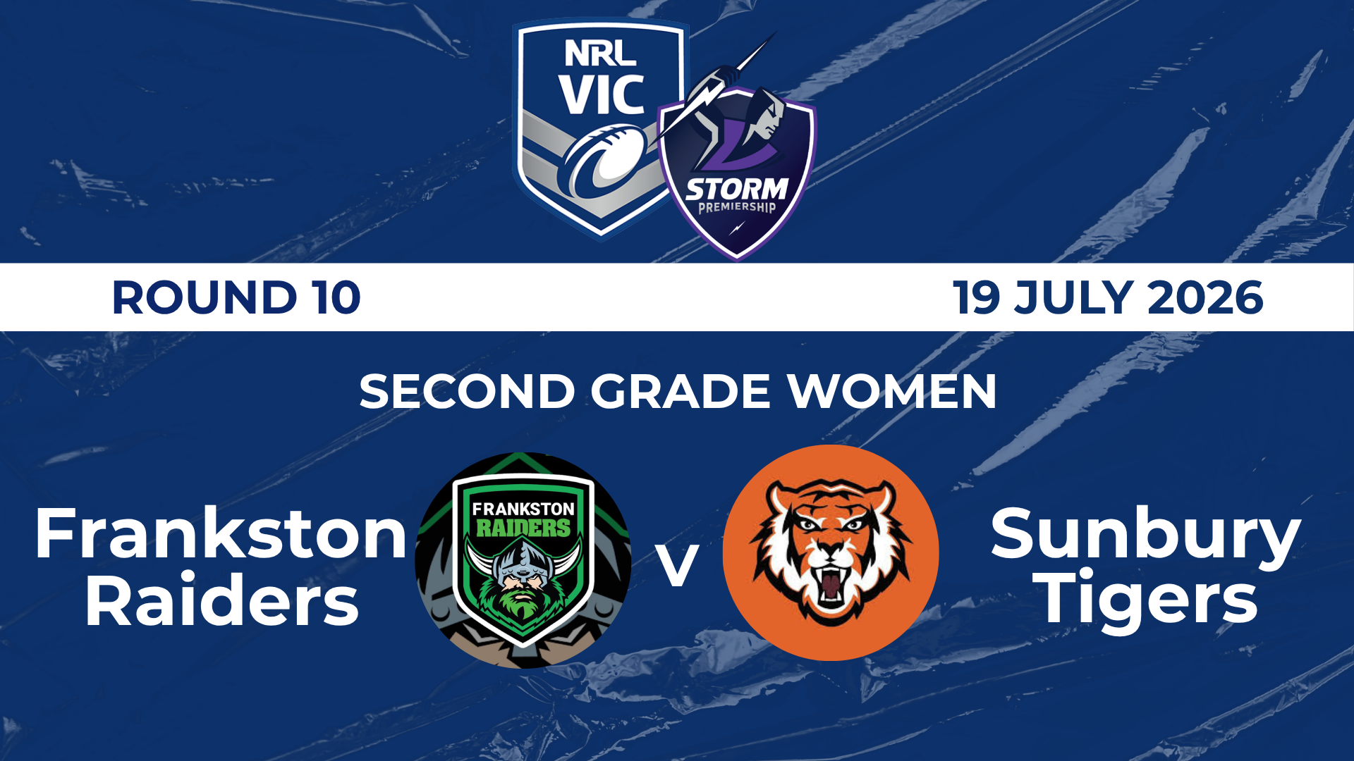 H1 2026 R10 Second Grade Women Frankston Raiders vs. Sunbury Tigers