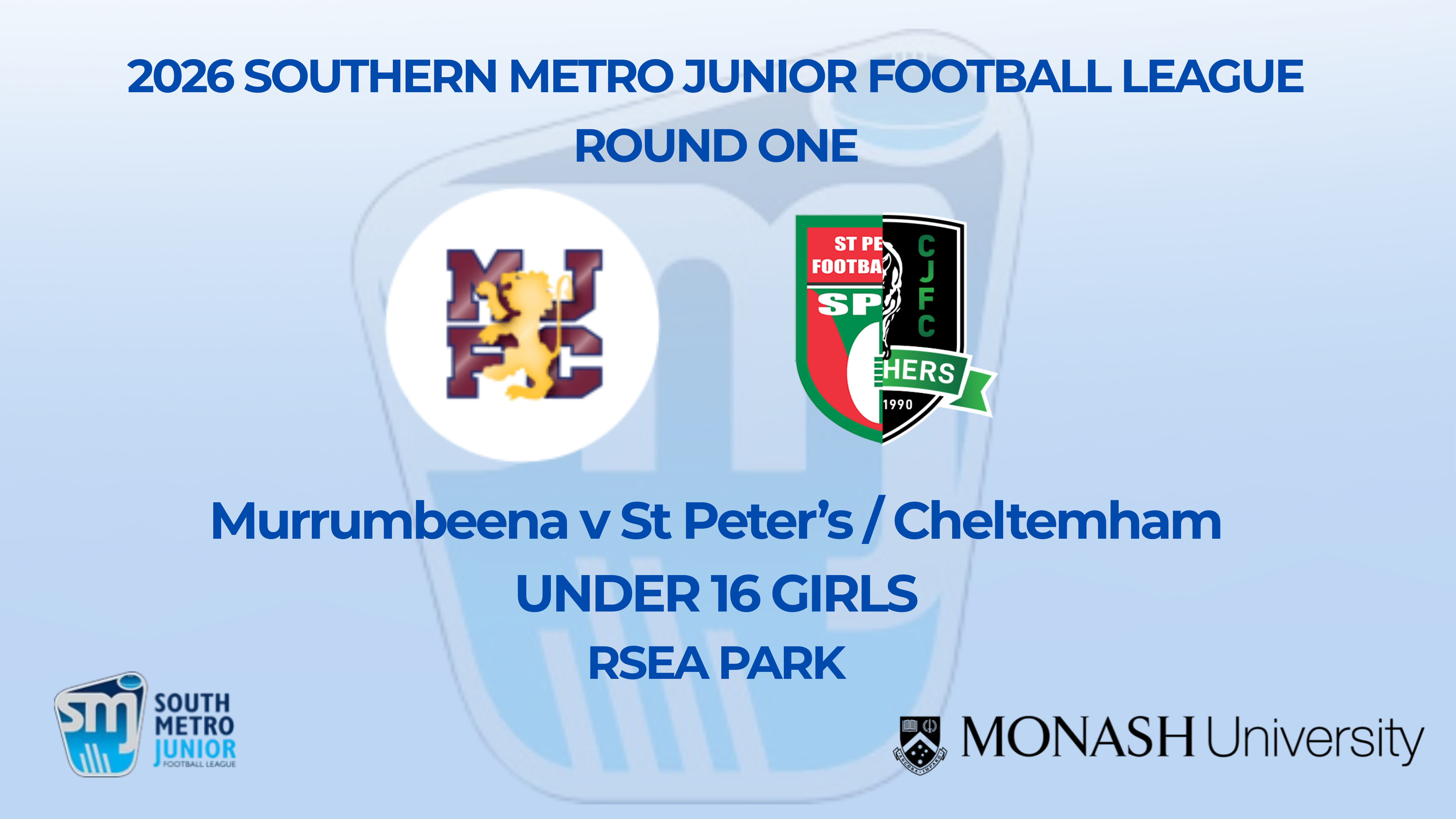 SMJFL - U16 Girls Murrumbeena vs St Peter’s/Cheltenham