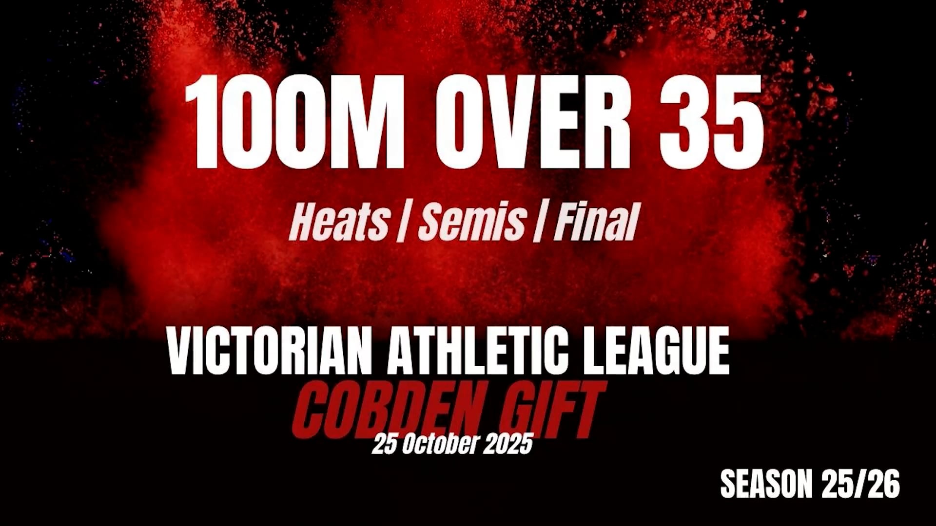 Cobden 100M Over 35 Heats Final