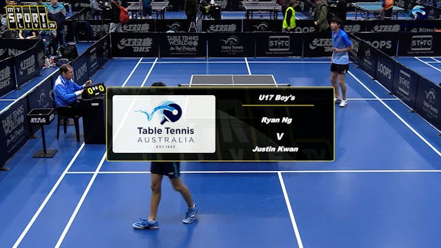 Day 2 U17 Boy's - Ryan Ng (NSW) v Jus...