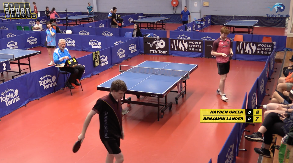 Men's Singles: Hayden Green (QLD) vs. Benjamin Lander (QLD)