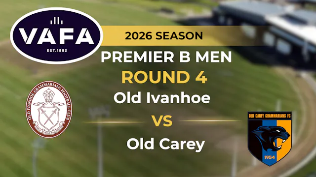 VAFA 2026 R4 PREM B Men’s Old Ivanhoe...