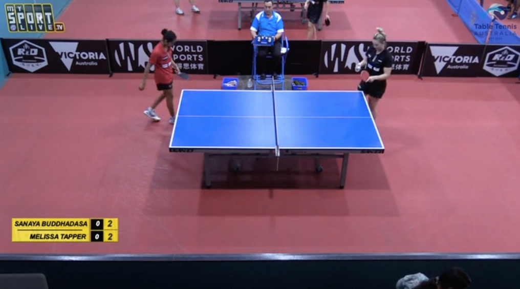 Women's Singles: Melissa Tapper (VIC) vs. Sanaya Buddhadasa (VIC)