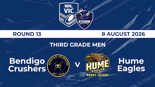 H2 2026 RD13 Third Grade Mens Bendigo...