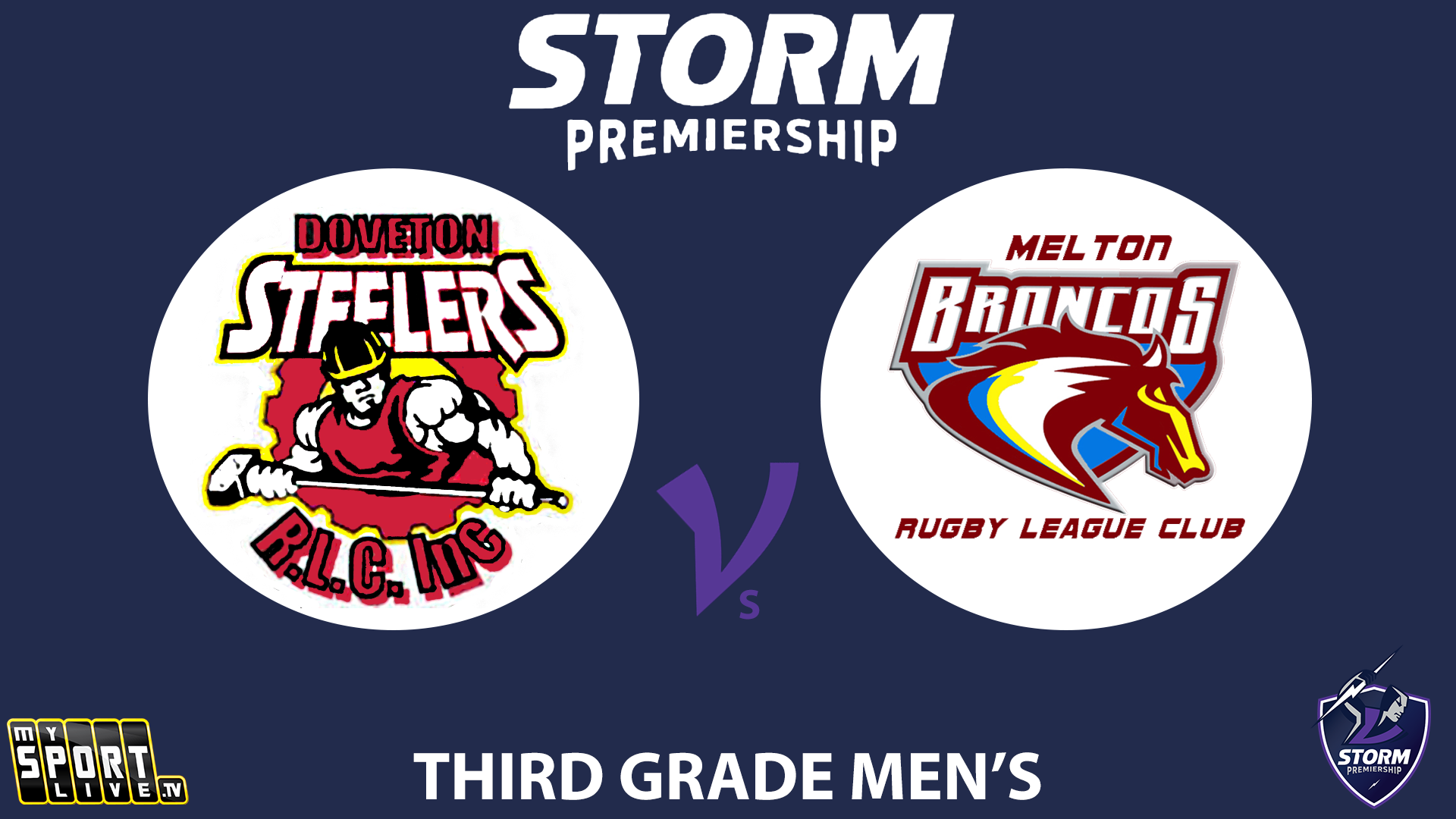 H1 2024 R6 Third Grade Men's: Doveton Steelers v Melton Broncos 