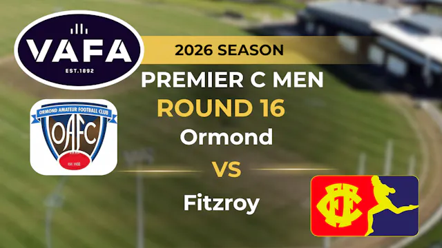 VAFA 2026 R16 PREM C Men's Ormond V F...