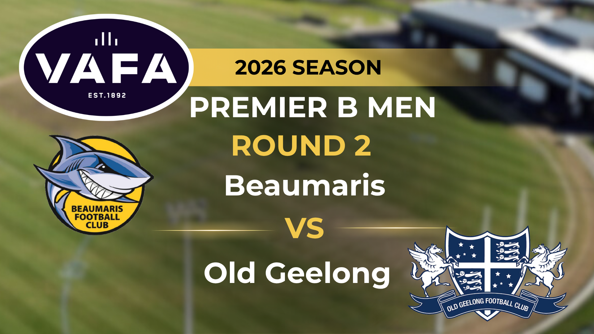 VAFA 2026 R2 PREM B Men's Beaumaris v Old Geelong