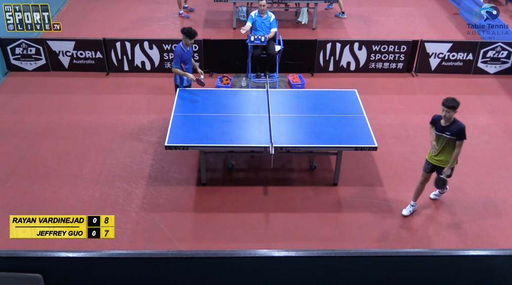 U19 Boys' Singles: Jeffrey Guo (NSW) vs. Rayan Vardinejad (WA)