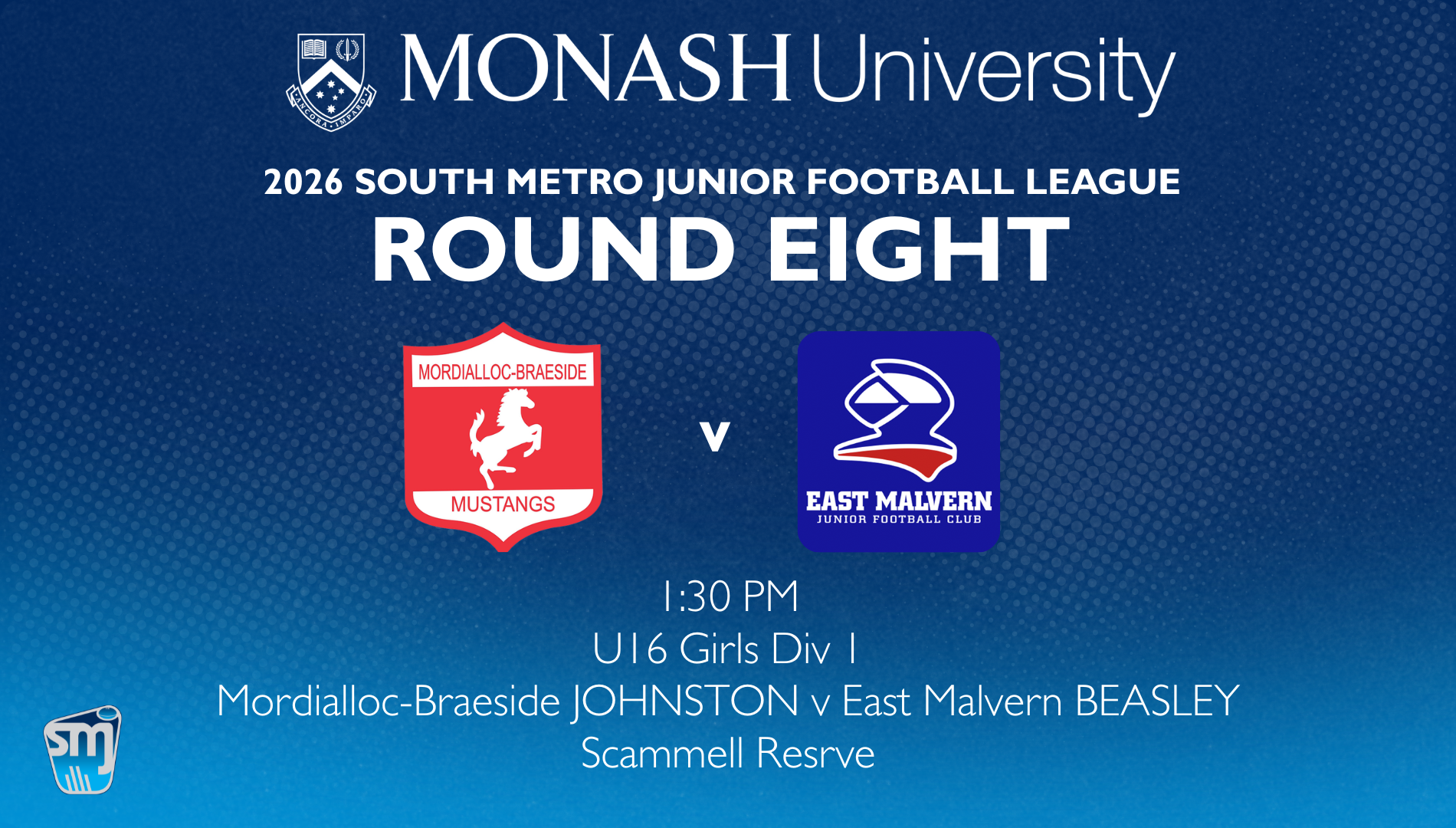 SMJFL R8: U16 Girls - Mordi-Brae v East Malvern