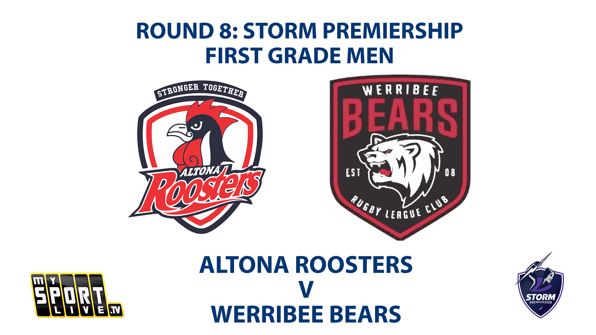 2023 RD8 First Grade Men's: Altona Roosters v Werribee Bears