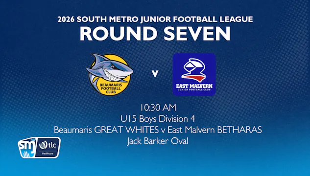 SMJFL R7: U15 Boys Div 4 - Beaumaris ...