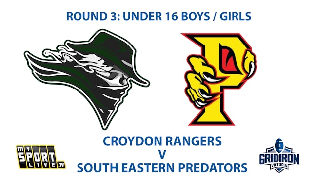 R3: GV U16 Boys / Girls - Rangers v Predators