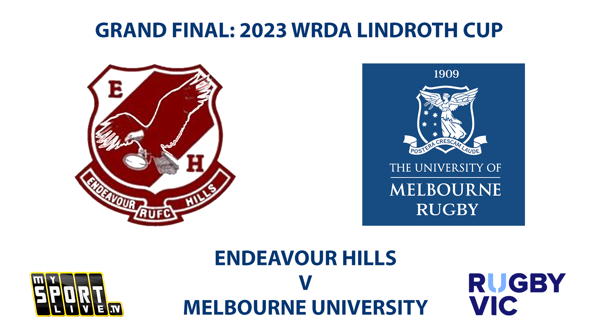 Grand Final: 2023 WRDA LINDROTH CUP -  Endeavour Hills vs Melbourne University