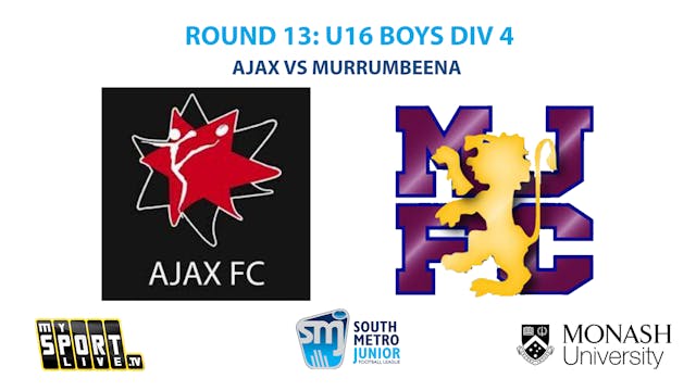 SMJFL R13: U16 Boys Div 4 AJAX vs Mur...