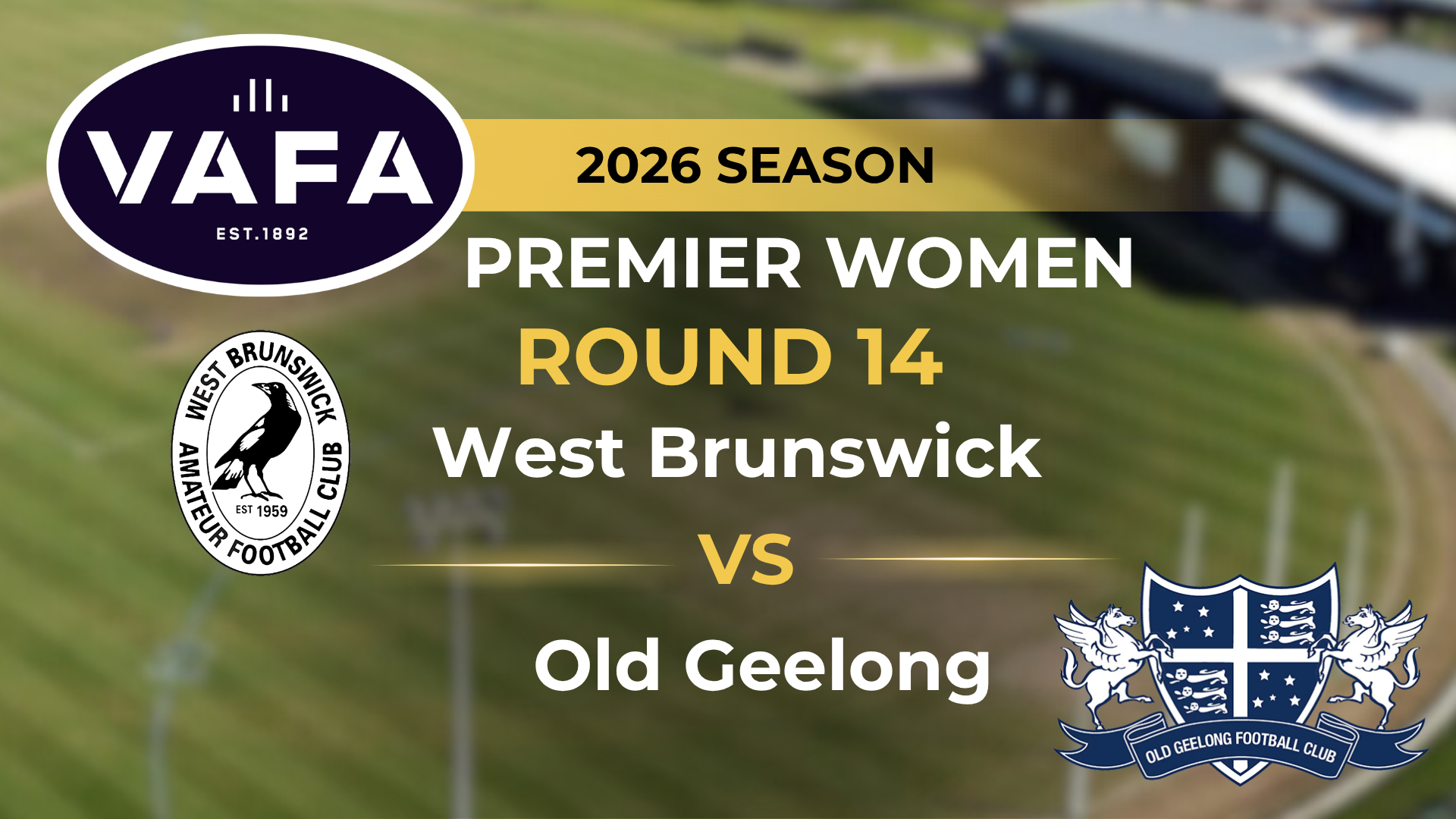 VAFA 2026 R14 PREM Women's West Brunswick V Old Geelong