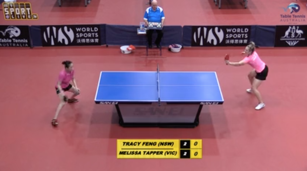 Women's Singles: Tracy Feng (NSW) vs. Melissa Tapper (VIC)