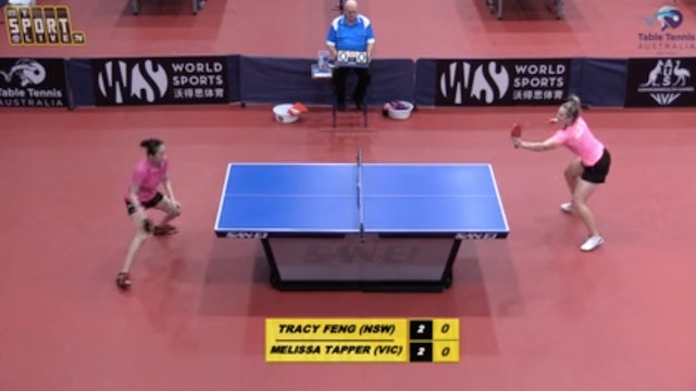 Women's Singles: Tracy Feng (NSW) vs. Melissa Tapper (VIC)