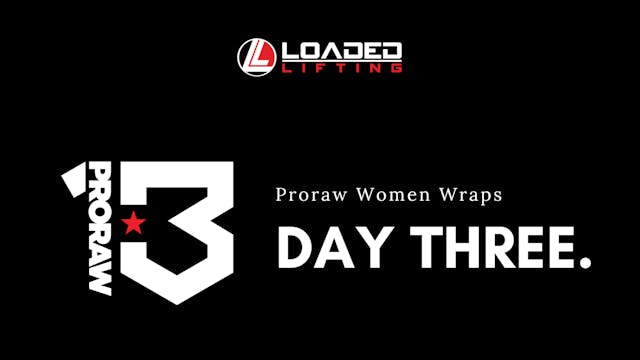 2023 ProRaw 13 - Women Wraps (SATURDAY)