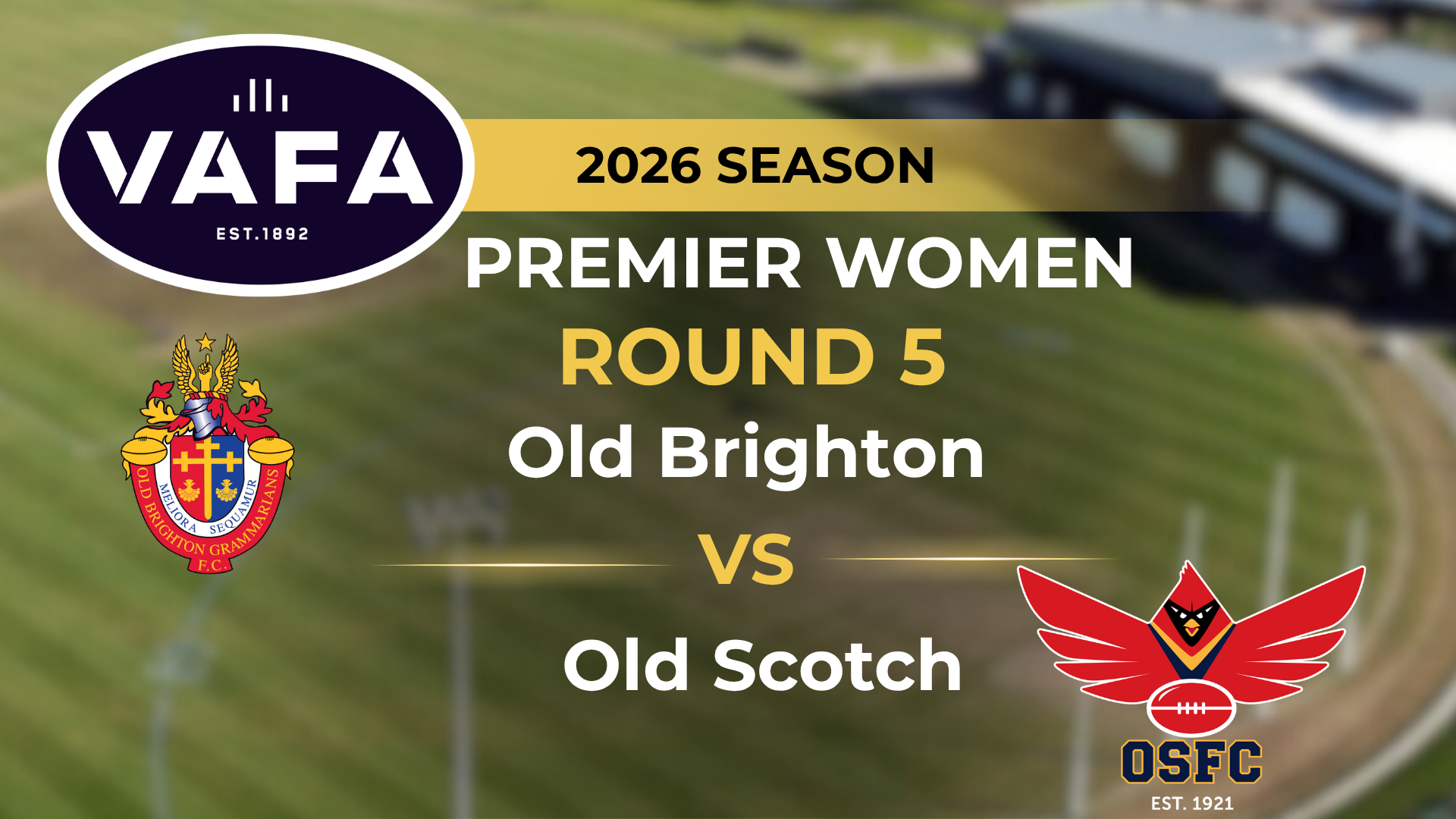 VAFA 2026 R5 PREM Women’s Old Brighton V Old Scotch