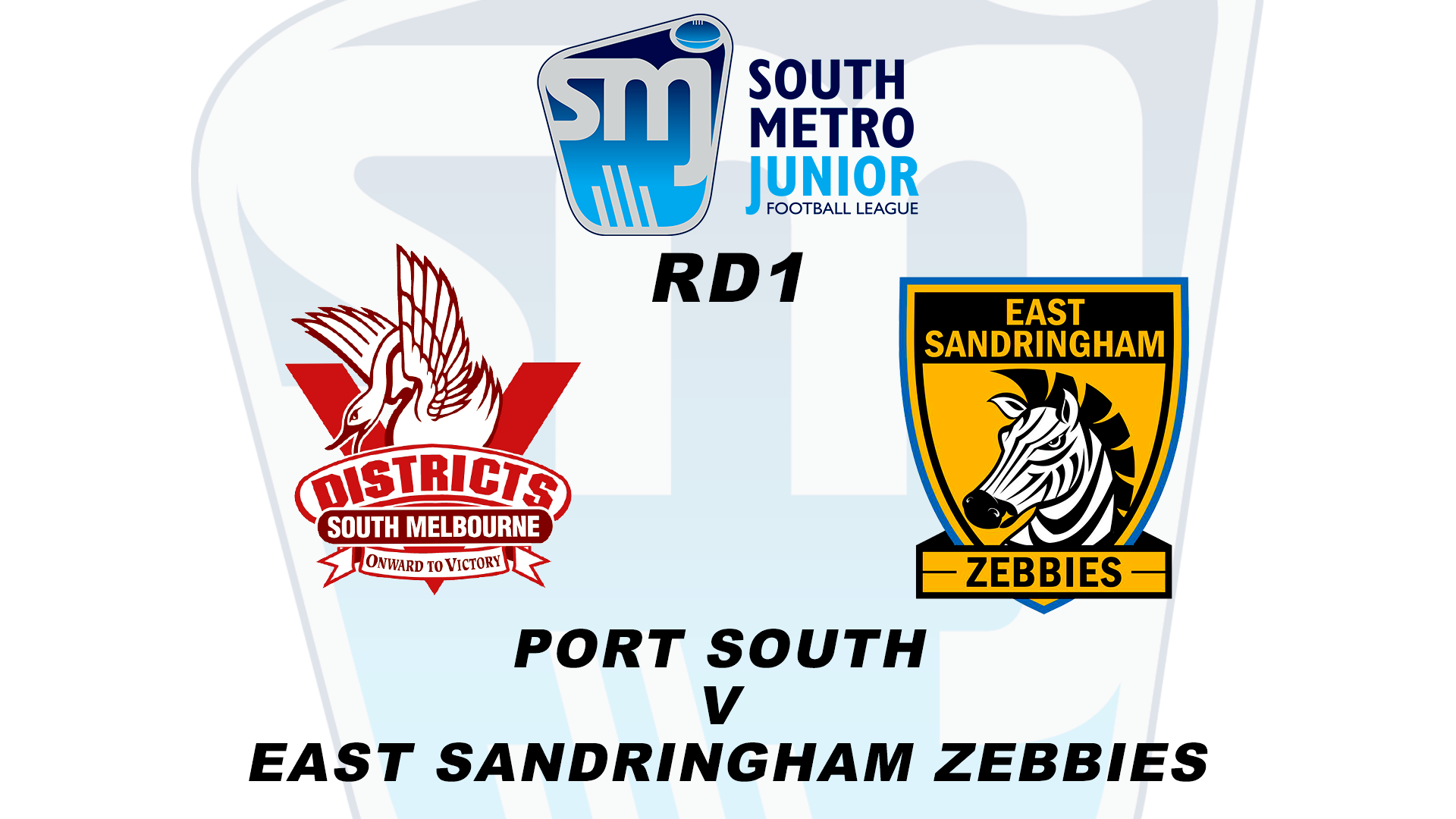 2024 SMJFL RD1 U18 Boys Port South vs East Sandringham Zebbie's