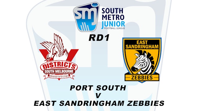 SMJFL RD1 U18 Boys Port South vs East Sandringham Zebbie's