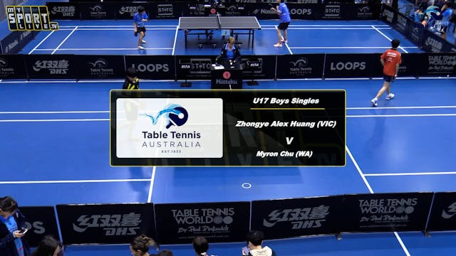 Day 5 U17 Boys Singles - Zhongye Alex...