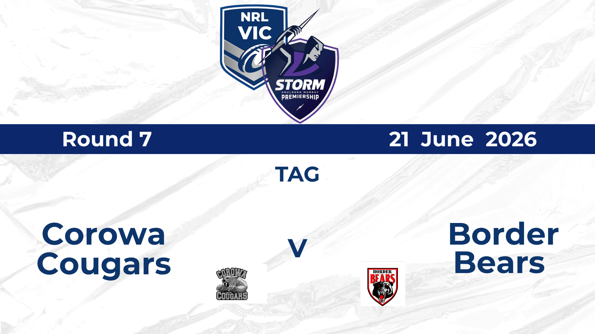 H1 2026 R7 TAG Womens Corowa Cougars v Border Bears
