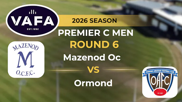 VAFA 2026 R6 PREM C Men’s Mazenod OC ...