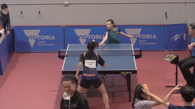 Hopes Girls' Singles Daisy Xie (NSW) vs. Cassandra Yap (VIC) Match 2