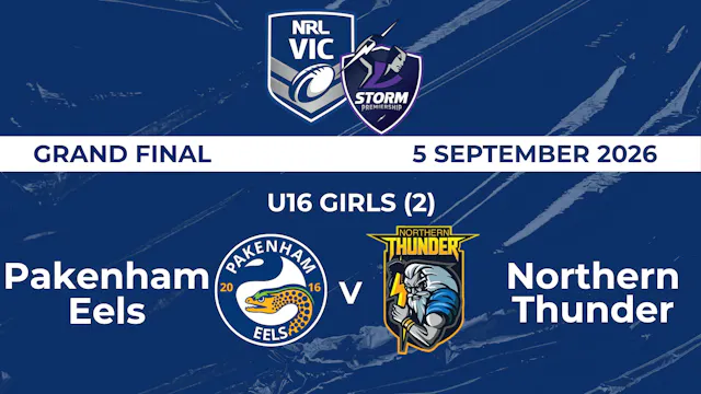 H2 2026 GF U16 (2) Girls Pakenham Eel...